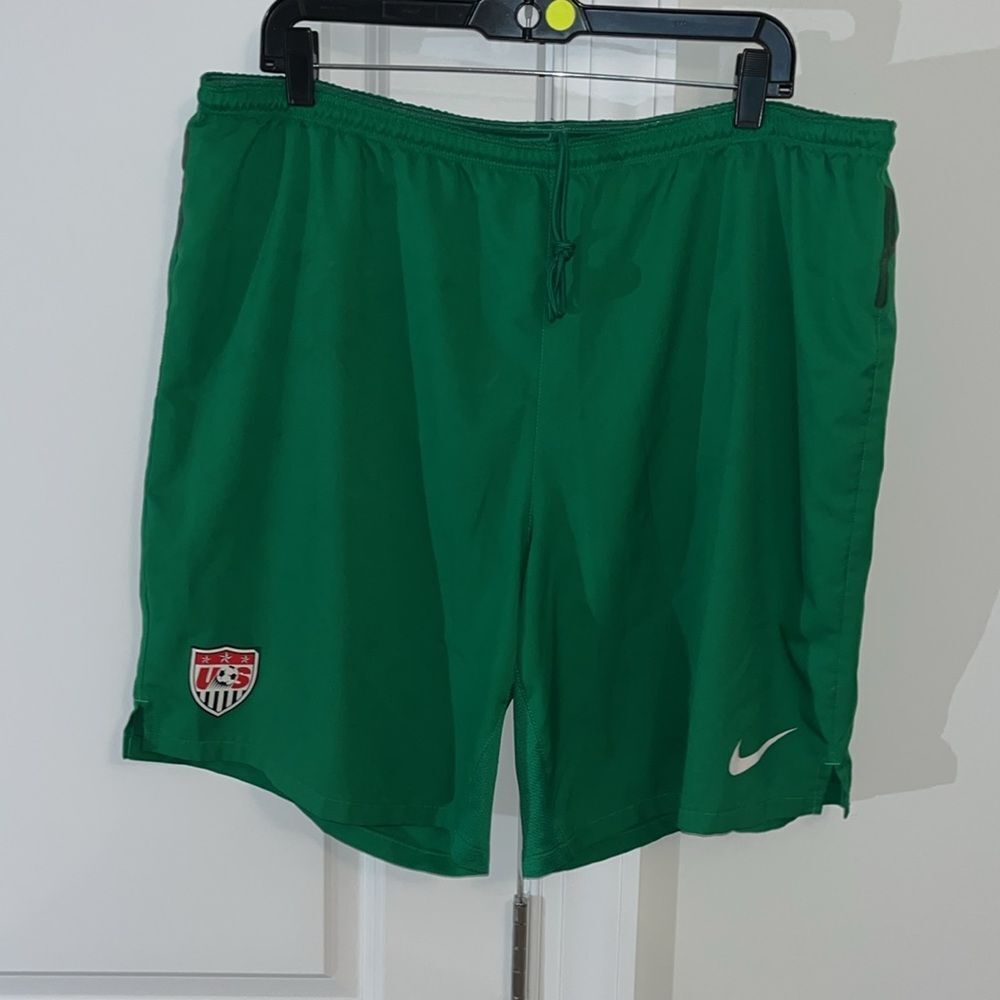 Nike Vintage Team USA USMNT shield Green GK Goalie Vapor knit Soccer Shorts XL